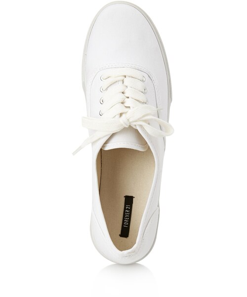 FOREVER 21（フォーエバー トゥエンティーワン）の「FOREVER 21 Classic Plimsolls（スニーカー・レディース・White/Black・8/9/10/6/7）」の6枚目の写真