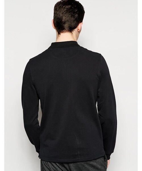LYLE&SCOTT（ライルアンドスコット）の「Lyle & Scott Vintage Lyle & Scott Polo with Eagle Logo Long Sleeves（ポロシャツ・メンズ・black・L-Chest 40-42"/M-Chest 38-40"/S-Chest 36-38"/XS-Chest 34-36"/XXL-Chest 44-46"/XL-Chest 42-44"）」の4枚目の写真