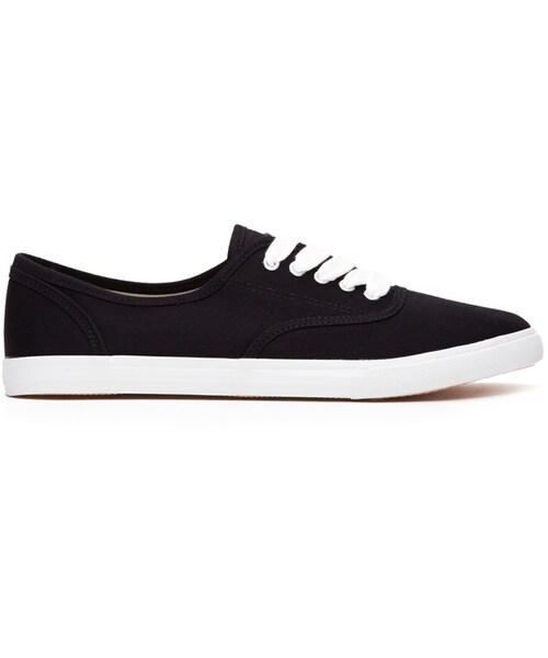 FOREVER 21(フォーエバー トゥエンティーワン)の「FOREVER 21 Classic Canvas Plimsolls(スニーカー・レディース・Black/Bright cobalt・6/8)」の10枚目の写真