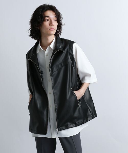 HARE（ハレ）の「マテリアルZIPスタンドベスト（）」 - WEAR