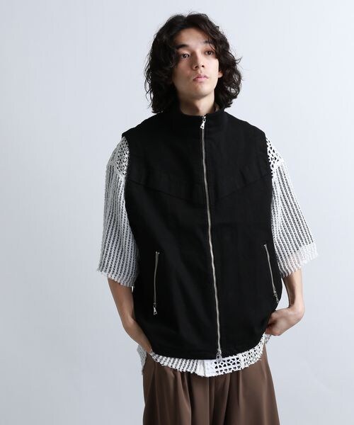 HARE（ハレ）の「マテリアルZIPスタンドベスト（）」 - WEAR