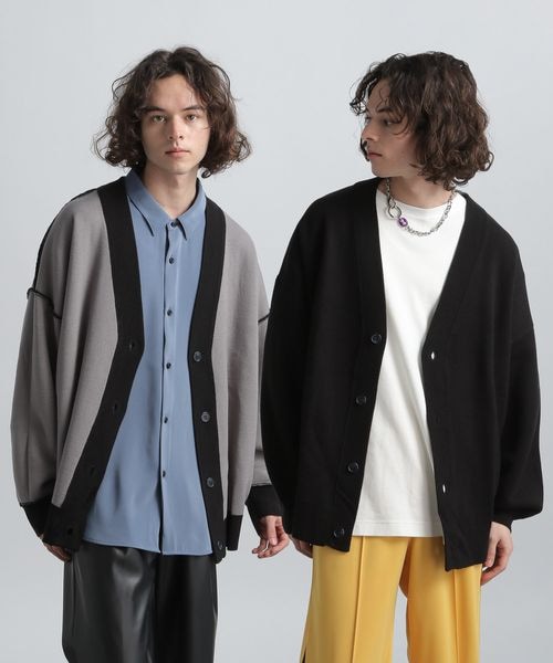 HARE(ハレ)の「リバーシブルデザインオーバーカーディガン(トップス・ブラック09/オレンジ46/ブラウン54・S/M)」の1枚目の写真