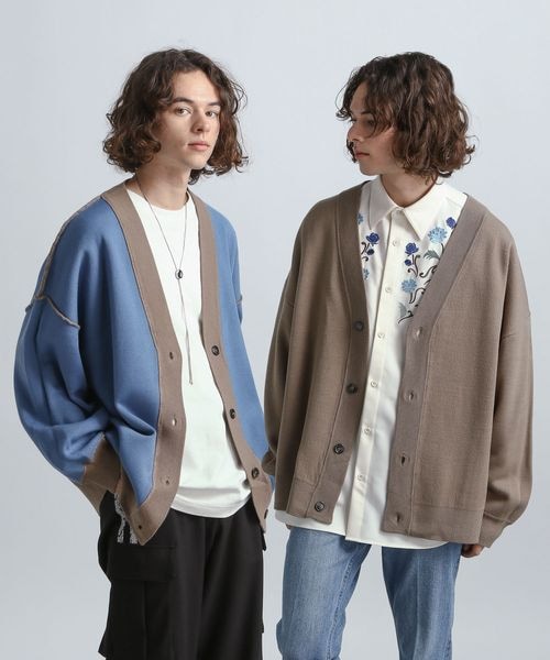 HARE(ハレ)の「リバーシブルデザインオーバーカーディガン(トップス・ブラック09/オレンジ46/ブラウン54・S/M)」の3枚目の写真