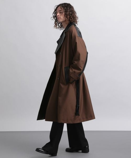 HARE（ハレ）の「フェイクレザーキリカエトレンチコート（）」 - WEAR