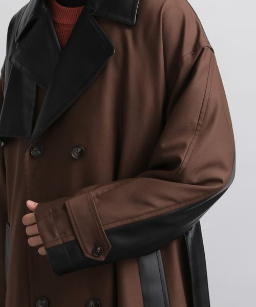 HARE/ハレ　WT/Fレザーキリカエトレンチ HARE（ハレ）の「フェイクレザーキリカエトレンチコート
