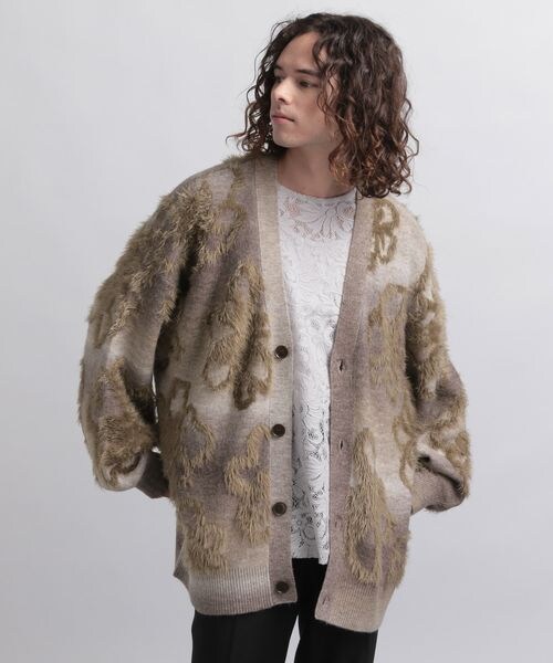 HARE（ハレ）の「イソザイハイショクフラワーカーディガン