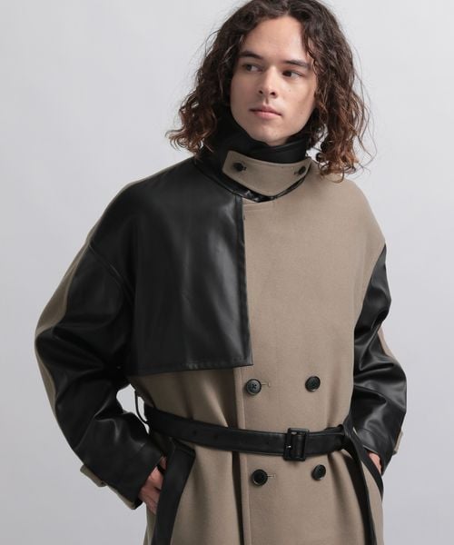 HARE（ハレ）の「ウーリーテックフェイクレザーキリカエトレンチ