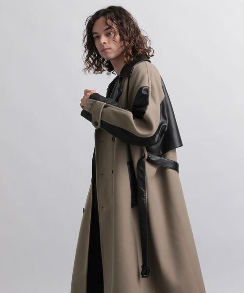 HARE（ハレ）の「ウーリーテックフェイクレザーキリカエトレンチ