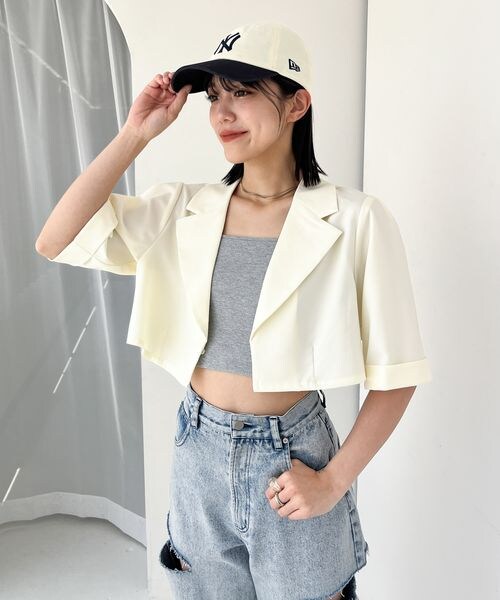 Heather（ヘザー）の「バックスリットボレロショートジャケット