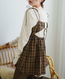 Kastane | 【8.17(木)12：00発売/2023AWアイテム】チェックキャミビスチェ(キャミソール)