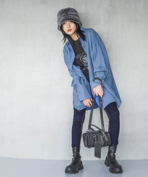 JEANASIS(ジーナシス)の「ヴィンテージレザーライクボストンBAG(バッグ・ブラック系(09)/ブラウン系(52)/グリーン系(78)・FREE)」の12枚目の写真