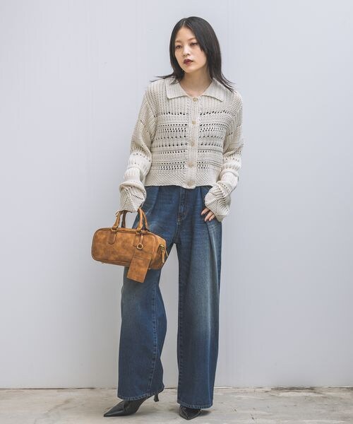 JEANASIS(ジーナシス)の「ヴィンテージレザーライクボストンBAG(バッグ・ブラック系(09)/ブラウン系(52)/グリーン系(78)・FREE)」の14枚目の写真