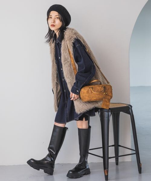 JEANASIS(ジーナシス)の「ヴィンテージレザーライクボストンBAG(バッグ・ブラック系(09)/ブラウン系(52)/グリーン系(78)・FREE)」の18枚目の写真