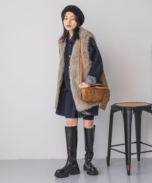 JEANASIS(ジーナシス)の「ヴィンテージレザーライクボストンBAG(バッグ・ブラック系(09)/ブラウン系(52)/グリーン系(78)・FREE)」の19枚目の写真