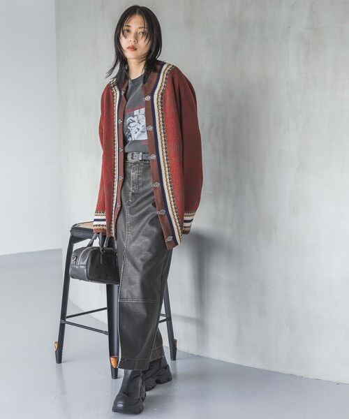 JEANASIS(ジーナシス)の「ヴィンテージレザーライクボストンBAG(バッグ・ブラック系(09)/ブラウン系(52)/グリーン系(78)・FREE)」の10枚目の写真