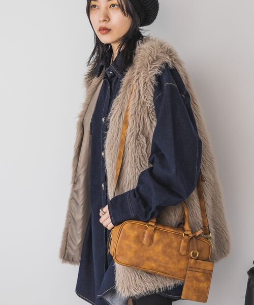 JEANASIS(ジーナシス)の「ヴィンテージレザーライクボストンBAG(バッグ・ブラック系(09)/ブラウン系(52)/グリーン系(78)・FREE)」の20枚目の写真