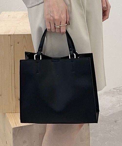 LEPSIM（レプシィム）の「フェイクレザー3WAYバッグ（バッグ・アイボリー08/ブラック09/グレージュ51/ライトブラウン57・ONE SIZE）」の20枚目の写真