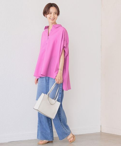 LEPSIM（レプシィム）の「フェイクレザー3WAYバッグ（バッグ・アイボリー08/ブラック09/グレージュ51/ライトブラウン57・ONE SIZE）」の10枚目の写真