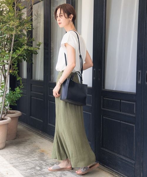 LEPSIM（レプシィム）の「フェイクレザー3WAYバッグ（バッグ・アイボリー08/ブラック09/グレージュ51/ライトブラウン57・ONE SIZE）」の7枚目の写真