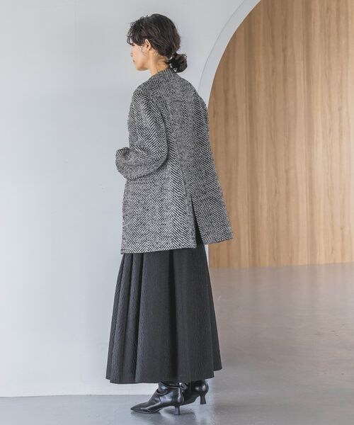 A part by（アパートバイ）の「ノーカラーツィードジャケット/WEB先行