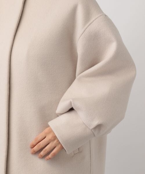 A part by（アパートバイ）の「casheepノーカラーコート/WEB先行予約（ジャケット/アウター・ナチュラル 08/ブラック 09/ライトグレー 11・F）」の13枚目の写真