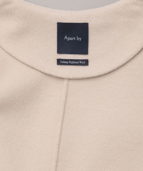 A part by（アパートバイ）の「casheepノーカラーコート/WEB先行予約（ジャケット/アウター・ナチュラル 08/ブラック 09/ライトグレー 11・F）」の20枚目の写真