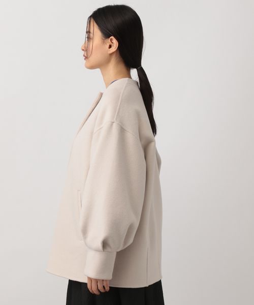 A part by（アパートバイ）の「casheepノーカラーコート/WEB先行予約（ジャケット/アウター・ナチュラル 08/ブラック 09/ライトグレー 11・F）」の10枚目の写真