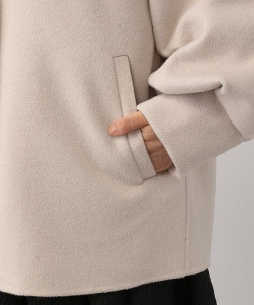 A part by（アパートバイ）の「casheepノーカラーコート/WEB先行予約（ジャケット/アウター・ナチュラル 08/ブラック 09/ライトグレー 11・F）」の14枚目の写真