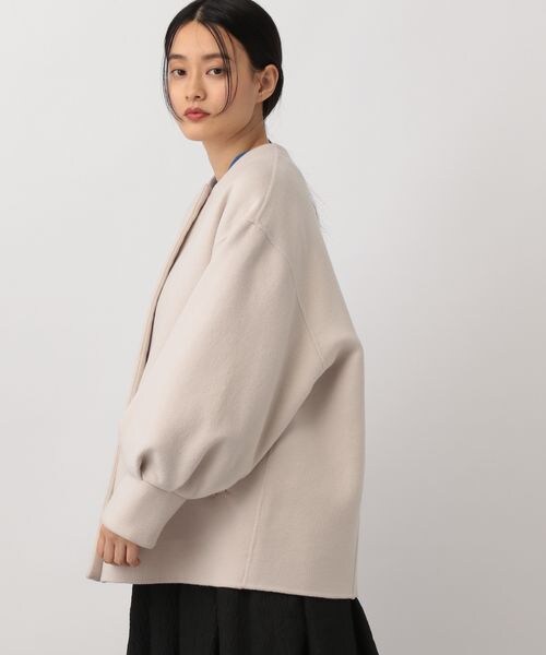 ノーカラーコート コート カシープノーカラーコート レディース A part