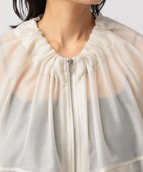 A part by アパートバイ　シアーシャーリングブルゾン　ホワイト A part by｜シアーシャーリングブルゾン | Rakuten Fashion(楽天