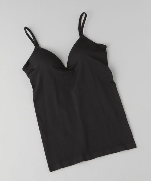 A part by(アパートバイ)の「cohan(コハン)シームレスブラキャミソール(アンダーウェア・レディース・ブラック 09/モカ 54・Sサイズ/Mサイズ)」の1枚目の写真