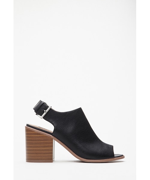 FOREVER 21（フォーエバー トゥエンティーワン）の「FOREVER 21 Buckled Peep-Toe Heels（サンダル・レディース・White/Black/Tan・10/7.5/8.5/7/6.5/5.5/9/8/6）」の10枚目の写真