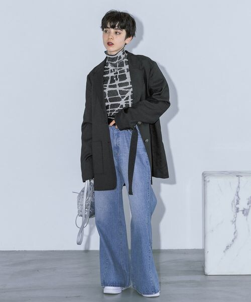 PAGEBOY（ページボーイ）の「2WAYスリーブリブTOPS（トップス・ホワイト系01/ブラック系08/ブラック09・F）」の8枚目の写真