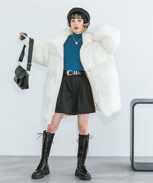 PAGEBOY(ページボーイ)の「スタンドボリュームブルゾン(ジャケット/アウター・オフホワイト05/ブラック09/モカ53・F)」の8枚目の写真