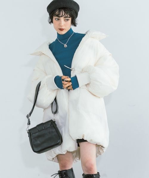 PAGEBOY(ページボーイ)の「スタンドボリュームブルゾン(ジャケット/アウター・オフホワイト05/ブラック09/モカ53・F)」の5枚目の写真