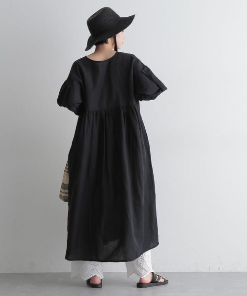 新品 Natural by studio CLIP 綿麻デニムコートワンピース 新品 Natural by studio CLIP 綿麻デニムコートワンピース