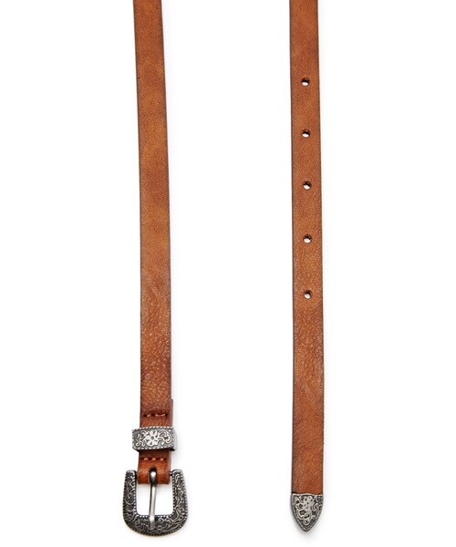 FOREVER 21（フォーエバー トゥエンティーワン）の「FOREVER 21+ Western Faux Leather Skinny Belt（ベルト・レディース・Brown/Black・MED/LG/SM/MED/XS/S）」の6枚目の写真