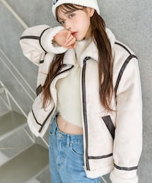 OLIVE des OLIVE | 【WEB限定】ヴィンテージ風フライトジャケット(ジャケット/アウター)