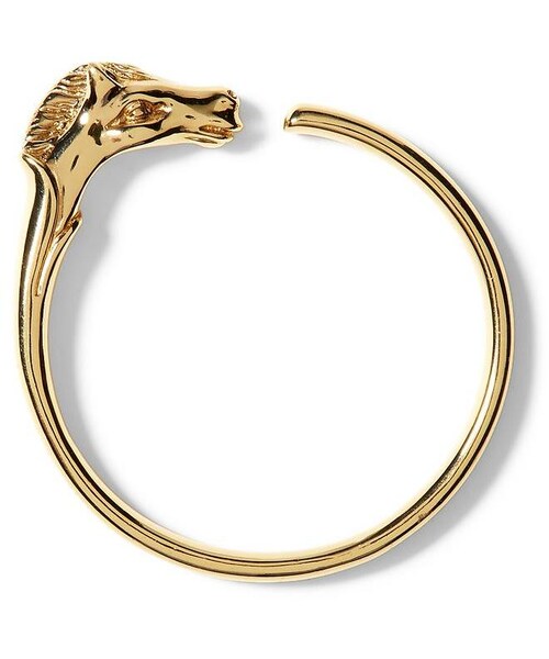 HERMES（エルメス）の「Luxe Vintage Finds Hermes Gold Horse Cuff（ブレスレット・レディース・Gold・Regular One Size）」の2枚目の写真