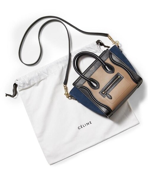 CELINE（セリーヌ）の「Luxe Vintage Finds Celine Luggage Nano Handbag（バッグ・レディース・Grey/Black/Blue・Regular One Size）」の7枚目の写真