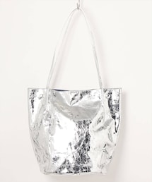 natural couture | クラッシュメタリック肩入トートバッグ(ショルダーバッグ)