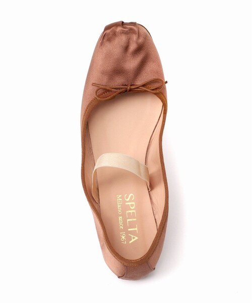 ◇PLAGE購入◇SPELTA/スペルタ　サテンブラウン37サイズ plage（プラージュ）の「《予約》別注 UMA バレエシューズ(ブラウン