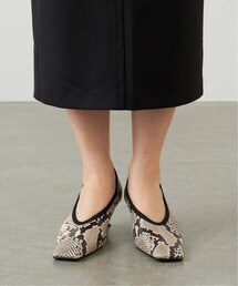 LE TALON GRISE5.5cmレザースクエアストレッチパンプス GRISE5.5cmレザースクエアストレッチパンプス（パンプス）｜LE