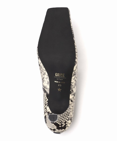 LE TALON GRISE5.5cmレザースクエアストレッチパンプス LE TALON パンプス 「追加」GRISE5.5cmレザースクエアストレッチ