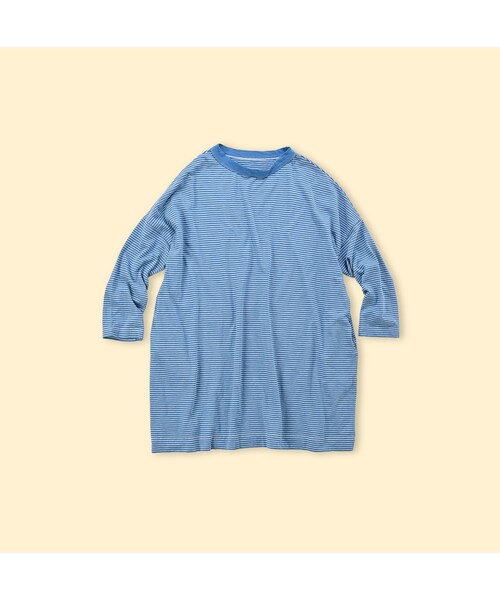 45R ONEONE いろいろリネンツイードのチュニック（インディゴ） 45RONEONE いろいろインドネルのフリルチュニック: WOMEN｜45R