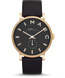 Marc by Marc Jacobs | MARC by Marc Jacobs Baker Analog Watch with Leather Strap, Golden/Black(アナログ腕時計)