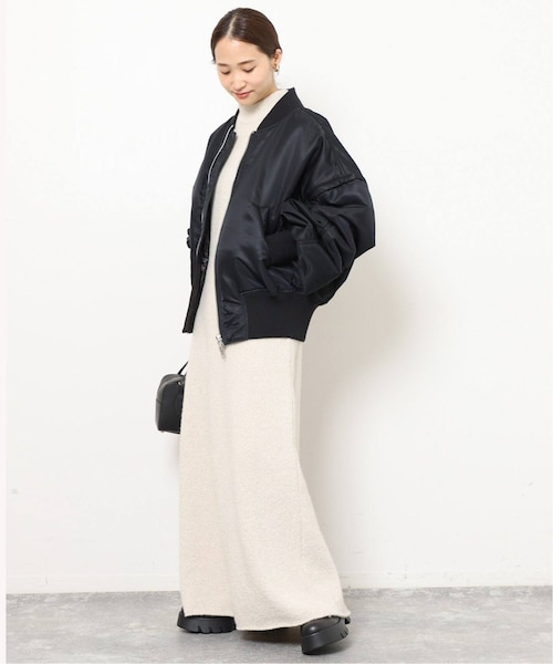 DEUXIEME CLASSE ブラックジャケット Deuxieme Classe（ドゥーズィエムクラス）の「《予約》SHORT BOMBER