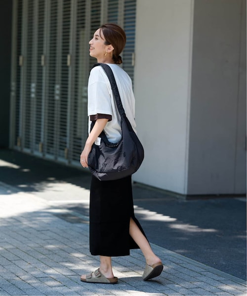 FRAMeWORK:RAMIEコットンフルニードルタイトスカート38ブラック