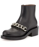 Givenchy | Givenchy Chain Strap Leather Bootie, Black(Boots)