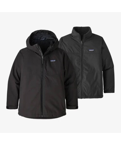 BEAVER（ビーバー）の「【先行予約 9月中旬-9月下旬入荷予定】Patagonia/パタゴニア キッズ・フォーインワン・エブリデー・ジャケット 68035（ジャケット/アウター・ブラック/タン・XXL）」の3枚目の写真